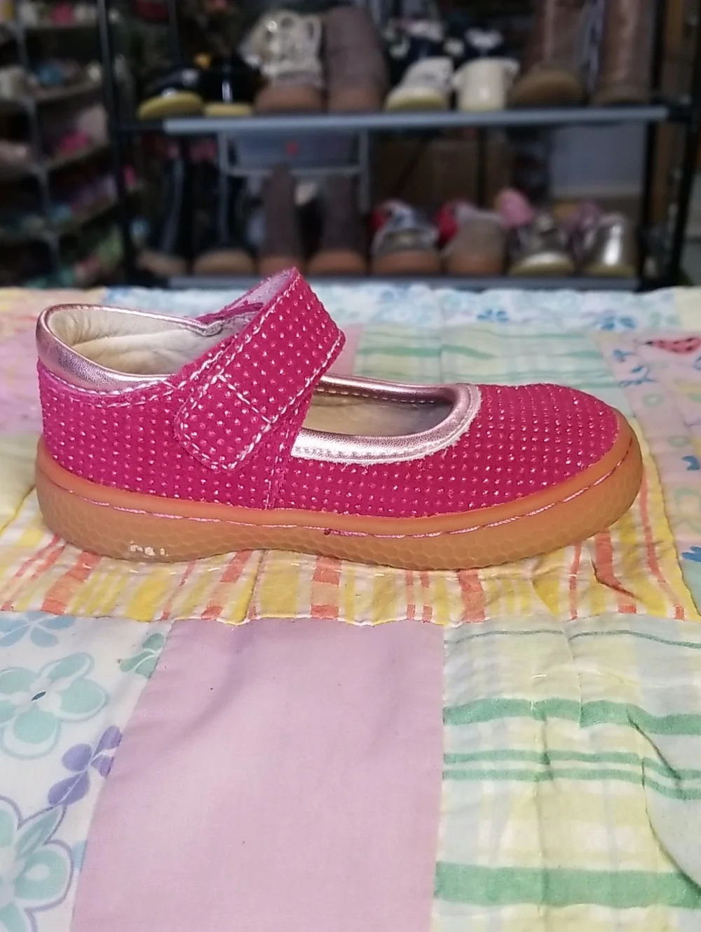Livie & Luca Pink Mary Jane Shoes With Sparkle Dots Size 5 Gemma